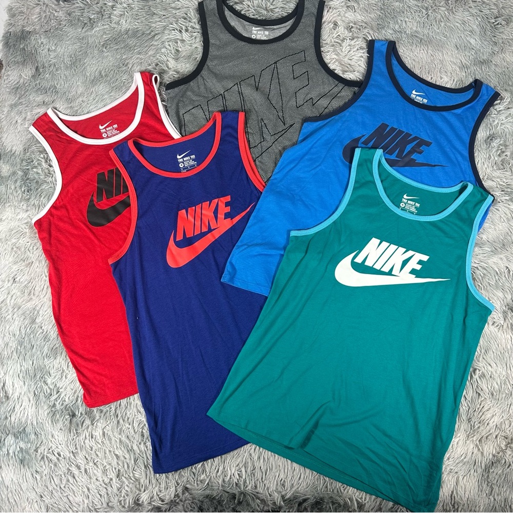 Lot Nike Athletic Multicolor Cotton Tank Top Bundle Men’s M